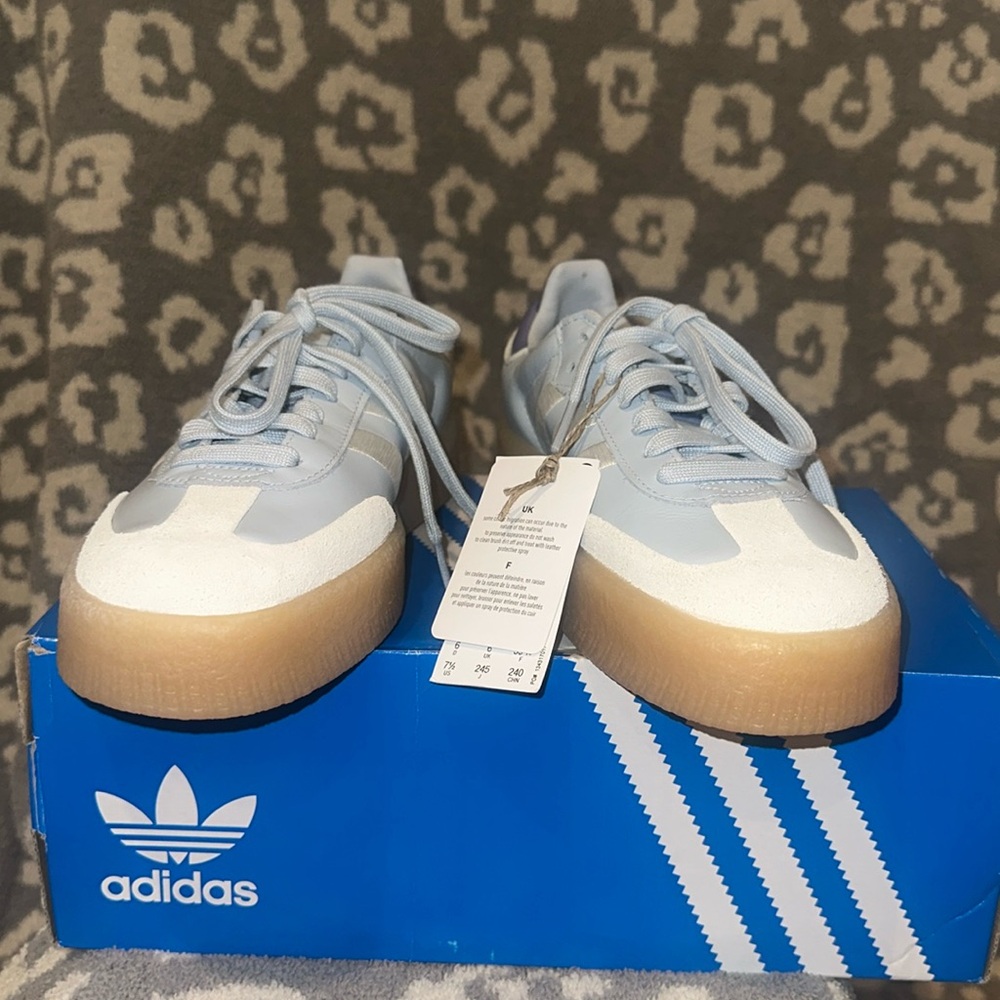 Adidas Women's Sambae Shoes in Halo Blue & Off White 😍 New & Never Worn 😍 - Picture 16 of 17